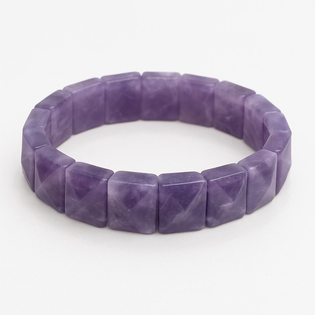 Amethyst Pyramid Bracelet