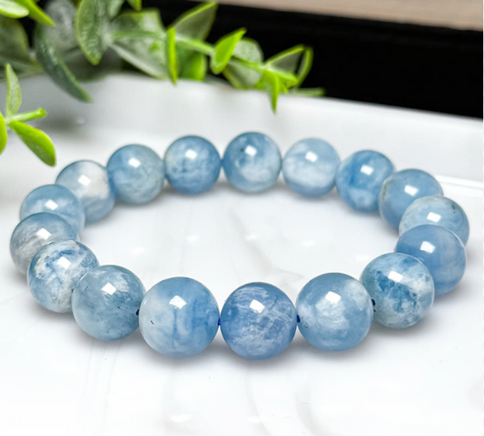 Blue Aquamarine 11mm Bracelet