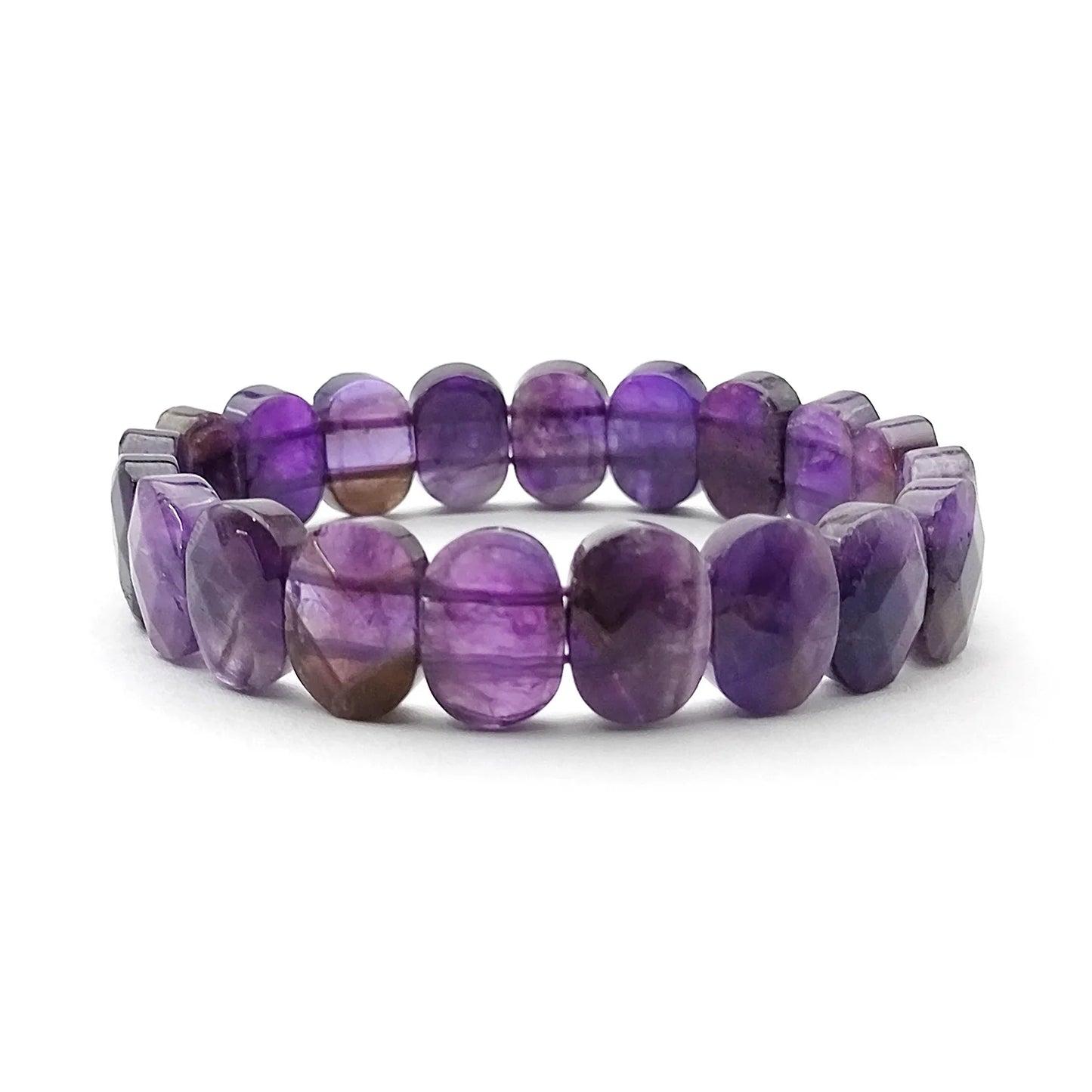 Amethyst Oval Faceted Bracelet