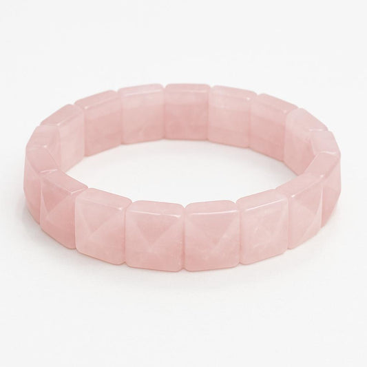 Rose Quartz Pyramid Bracelet