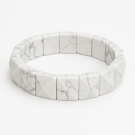 Moonhowlite Pyramid Bracelet