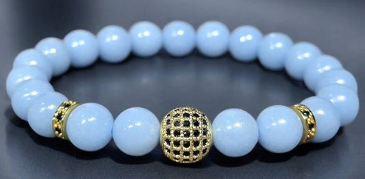Angelite 8mm Bracelet